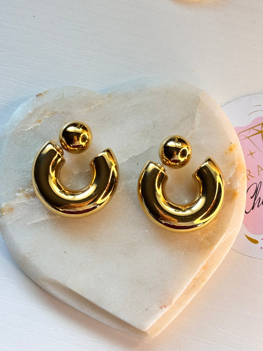 Chunky Hoops -Gold