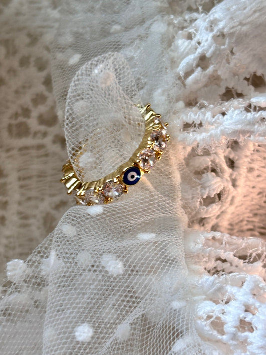 Evil eye Cristal -Gold Ring 💍