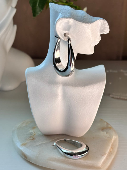 Bella Earrings-Silver