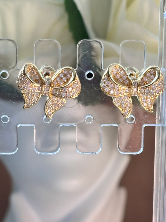 Little Cristal bow🎀 Earrings